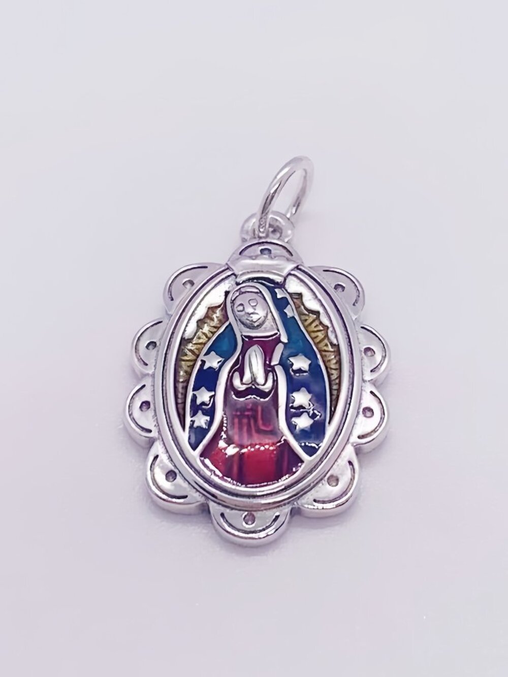 Enamel Virgin of Guadalupe Charm